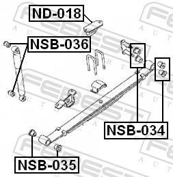 FEBEST NSB-035 Bushing, leaf spring