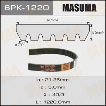 Поліклиновий ремінь, Masuma 6PK1220