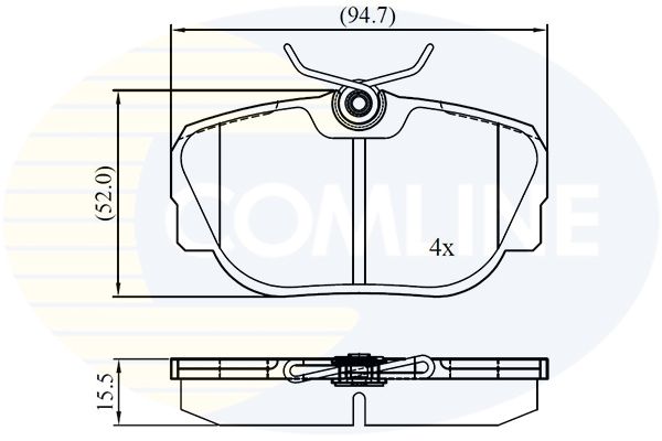 Комплект гальмівних накладок, дискове гальмо, Comline CBP01093