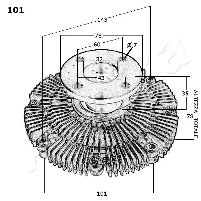 ASHIKA 36-01-101 Clutch, radiator fan