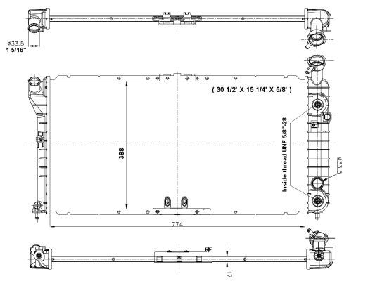 NRF 56001 Variklio aušinimo radiatorius