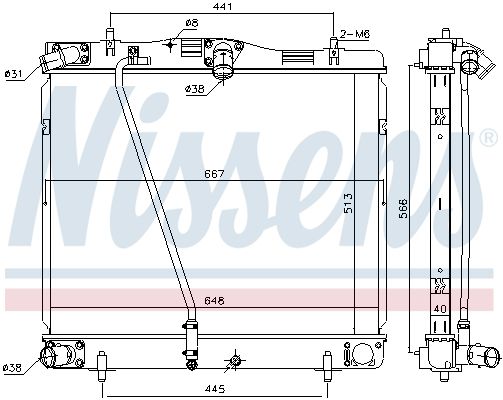 NISSENS 646932 Radiator, engine cooling