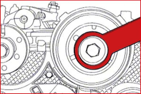 KS TOOLS 400.2104 Paskirstymo veleno montavimo įrankis