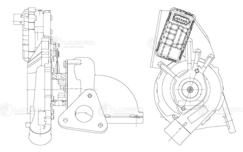 Перетворювач тиску, турбонагнітач, Luzar LAT1007