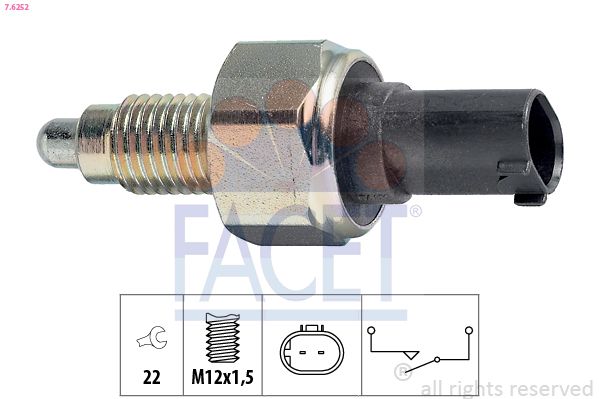 Перемикач, ліхтар заднього ходу, Facet 7.6252