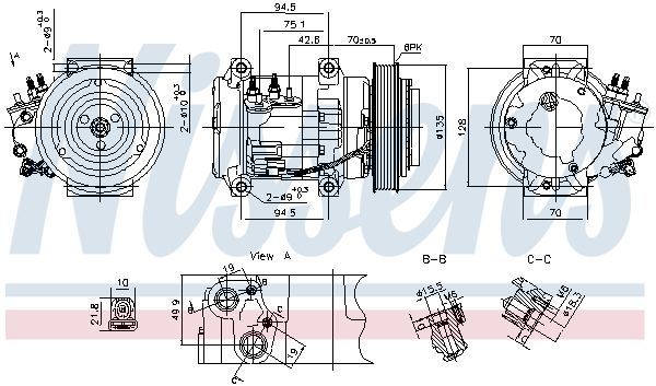 388105J6A03 - Б/У Компрессор кондиционера на ACURA MDX 3.5 AWD