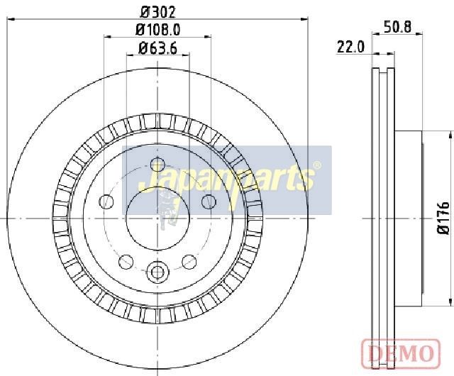 спирачен диск JAPANPARTS