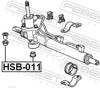 FEBEST HSB-011 Mounting, steering gear