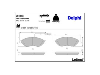 Set placute frana,frana disc LP2498 DELPHI