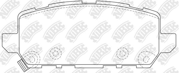 Комплект гальмівних накладок, дискове гальмо, Nibk PN8812