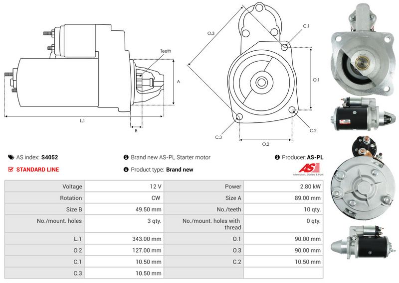 AS-PL S4052 Starter