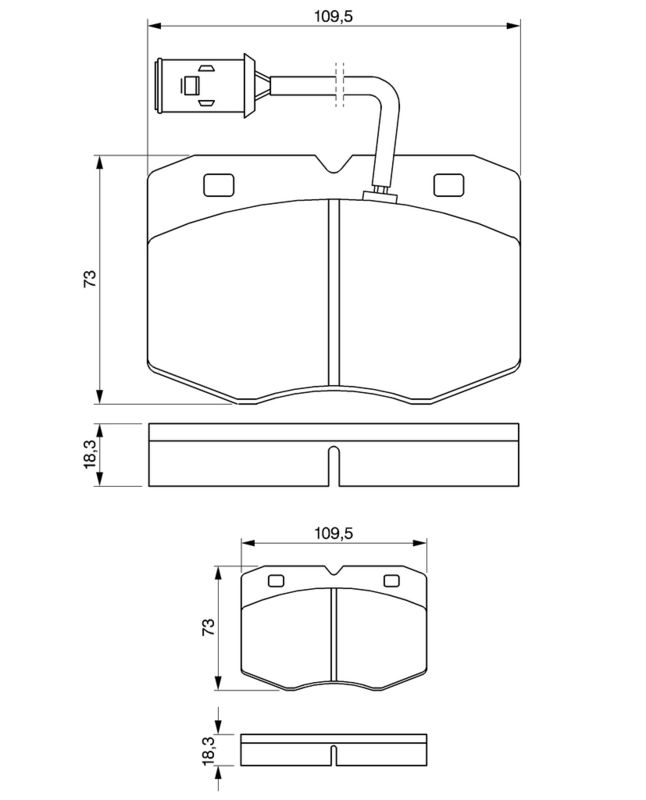 BOSCH 0986424240 Brake Pad Set, disc brake