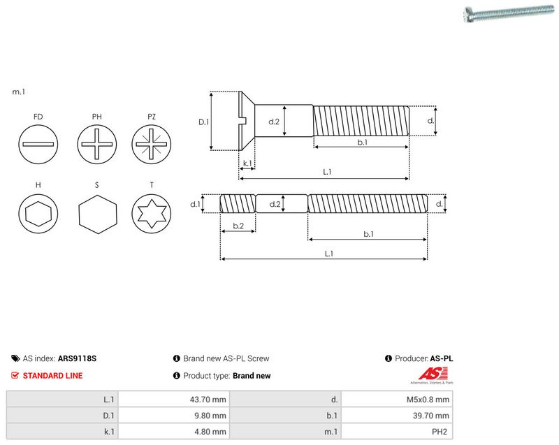 AS-PL ARS9118S Repair Set, alternator