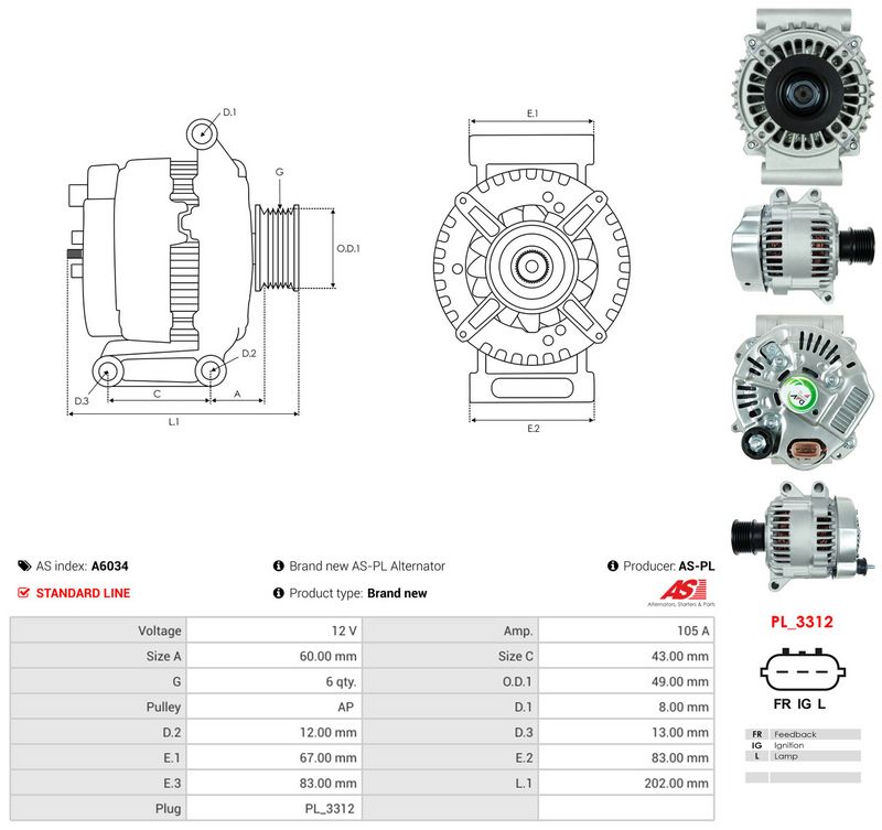 Generaator, AS-PL A6034
