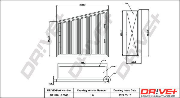 Повітряний фільтр, Dr!Ve+ DP1110.10.0665