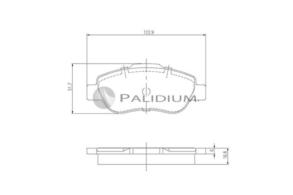 ASHUKI by Palidium fékbetétkészlet, tárcsafék P1-1486