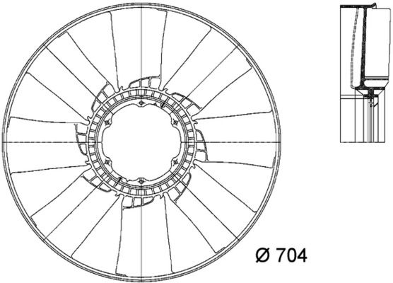 MAHLE CFW 25 000P Fan Wheel, engine cooling