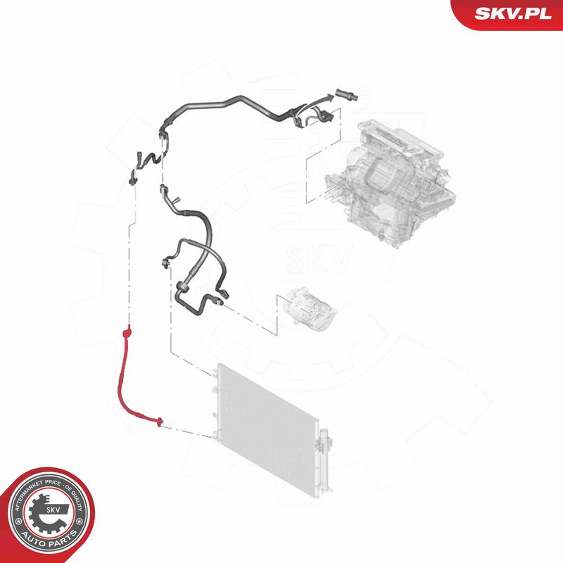 ESEN SKV 54SKV628 High/Low-pressure Line, air conditioning