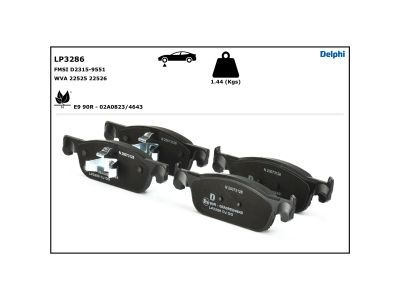 DELPHI LP3286 Brake Pad Set, disc brake