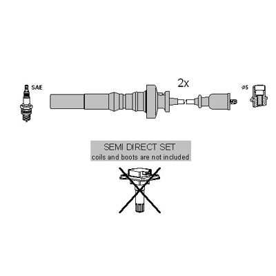 Комплект проводів високої напруги, MITSUBISHI Провода зажигания Lancer 03-,Colt,Space Star 1.3/1.3 98-, Hitachi 134619