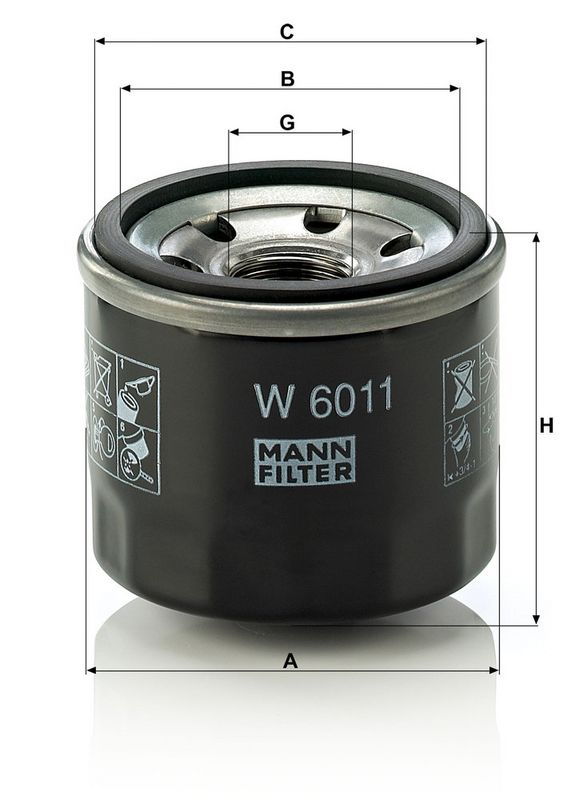 Õlifilter, MANN-FILTER W 6011