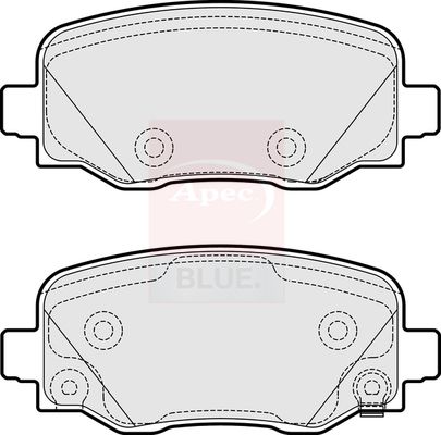 APEC Brake Pad Set, disc brake PD3751