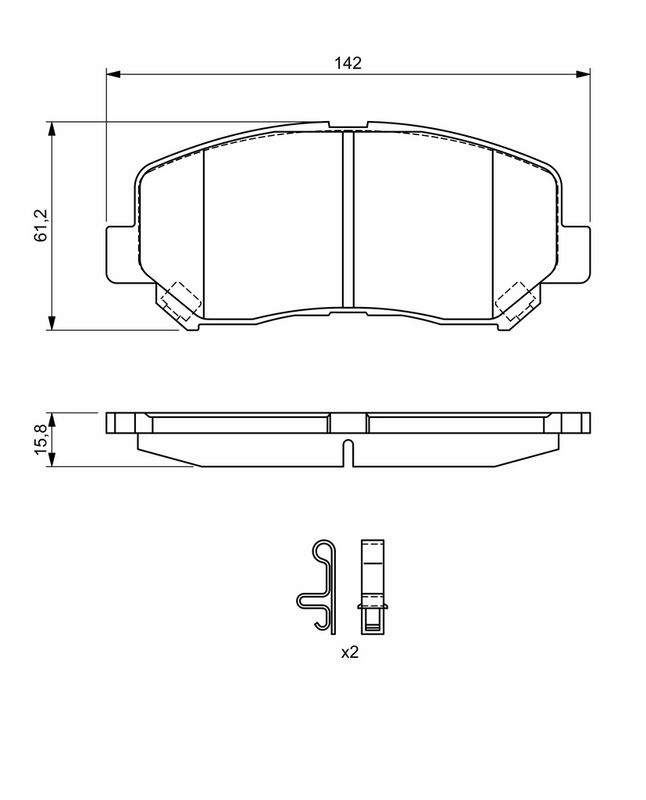 BOSCH 0986494675 Brake Pad Set, disc brake