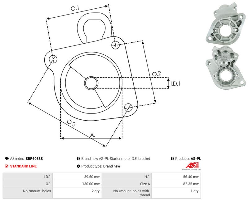 AS-PL SBR6033S Starter Lid, carburettor