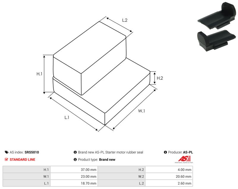 AS-PL SRS5010 Repair Kit, starter