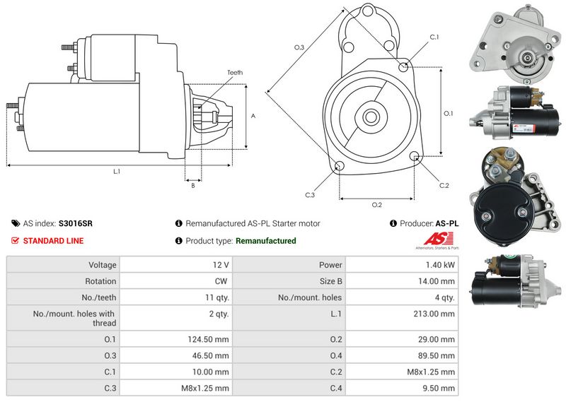 AS-PL S3016SR Starter