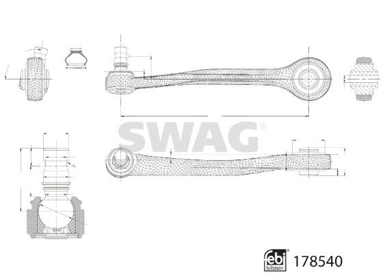 Важіль підвіски, підвіска коліс, Swag 33104580