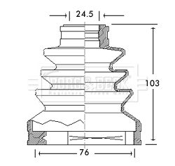 BORG & BECK gumiharangkészlet, hajtótengely BCB2648