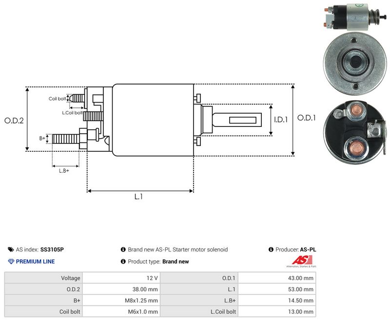 Magnetlülitus, starter, AS-PL SS3105P