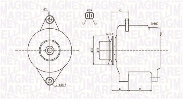 Генератор, Magneti Marelli 063731615010