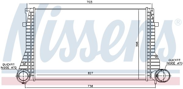 NISSENS 96633 Charge Air Cooler