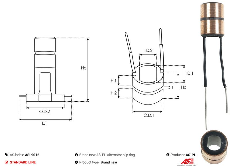Rõngas, generaator, AS-PL ASL9012