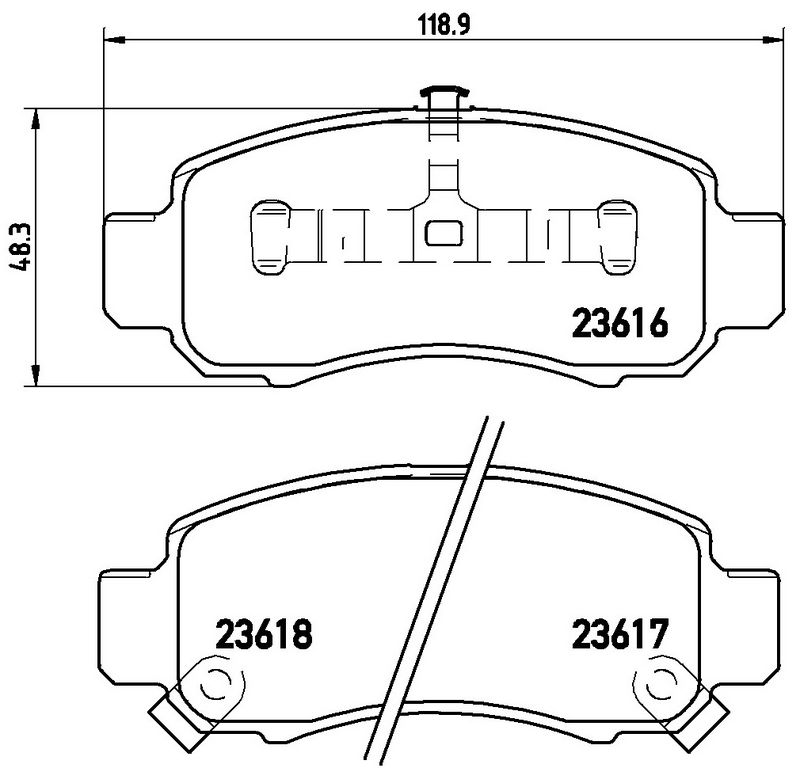 BREMBO P28033 Brake Pad Set, disc brake