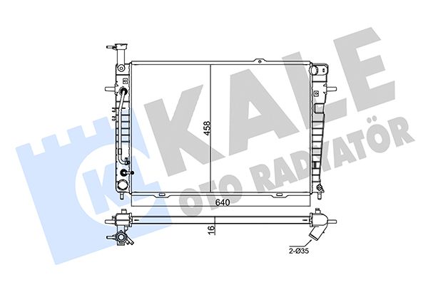 KALE HYUNDAI радіатор охолодження з АКПП Tucson,Kia Sportage 2.0/2.7 04-