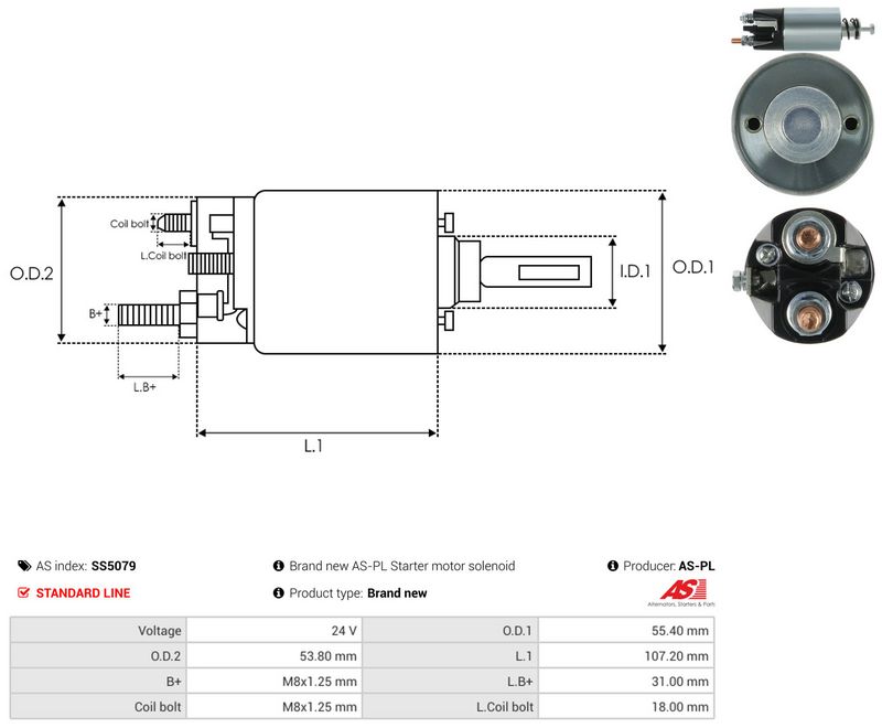 AS-PL SS5079 Solenoid Switch, starter