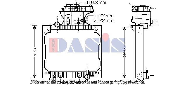 Chladič, chlazení motoru 260016N