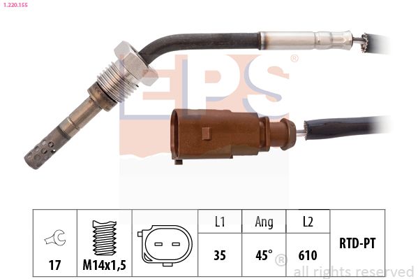 EPC Volkswagen датчик температури ВГ Touareg 2,5 TDI