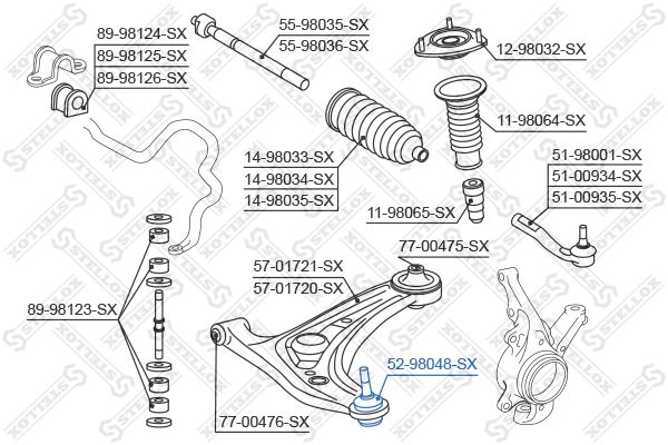 STELLOX 52-98048-SX Ball Joint