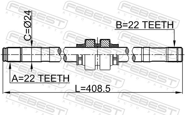 FEBEST 0212-B10ATLH Drive Shaft