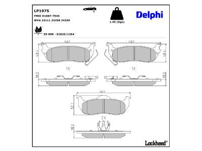 DELPHI LP1975 - Brake Pad Set, disc brake