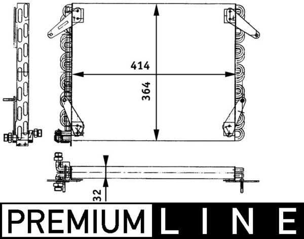 MAHLE kondenzátor, klíma AC 658 000P