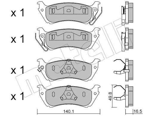 METELLI 22-0570-0 Brake Pad Set, disc brake