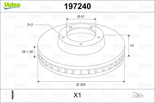 VALEO Remschijf 197240