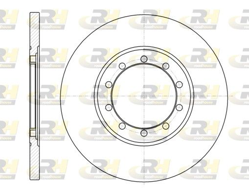 Гальмівний диск, задня вісь, повн., 280мм, кількість отворів 10, Roadhouse 61201.00