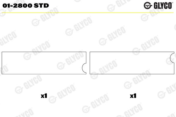 Підшипник шатуна, Glyco 01-2800STD