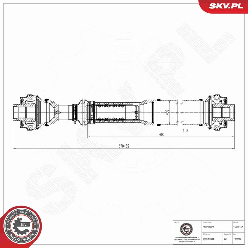 ESEN SKV 76SKV167 Pusašis